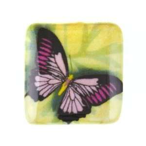    20x21mm Purple Butterfly Decoupage Bead Arts, Crafts & Sewing