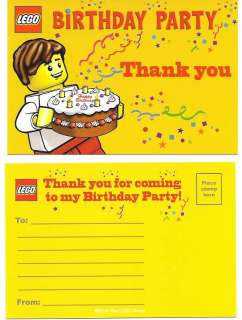 NEW* 10 LEGO Birthday THANK YOU Postcard NOTE CARD  