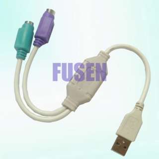 Brand New USB To PS/2 Cable Adapter For Mouse Keyboard  