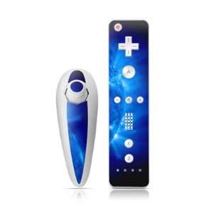  Blue Giant Design Nintendo Wii Nunchuk + Remote Controller 