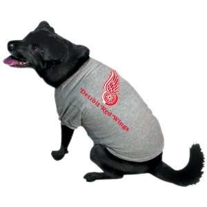  Detroit Red Wings Gray Dog T shirt