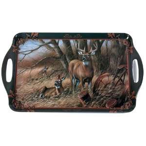  White Tailed Deer Wild Wing Serving Tray (19 x 11.5 