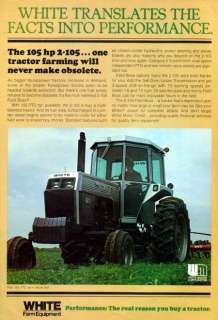 1979 White 2 105 Tractor Original Color Ad  
