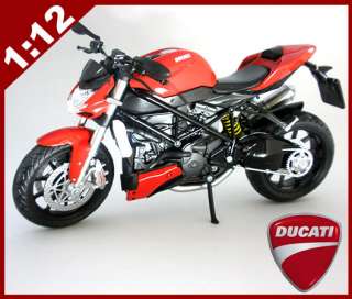 12 Ducati StreetFighter Motorcycle Model Red MINT  