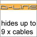   50x25mm Cable Covers Conduit to hide wall mounted tv wires 75cm  