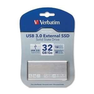  Verbatim Corporation USB 3.0 EXT, SSD, 32GB, Silver 