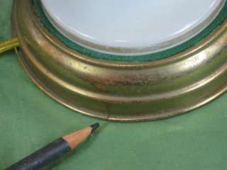 ANTIQUE Bohemian Moser Gold Leaves Glass Urn Vase Lamp  