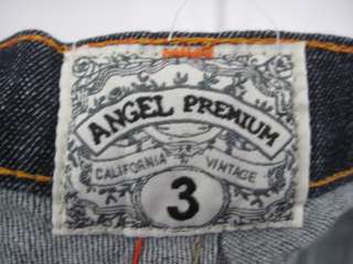 ANGEL PREMIUM Dark Wash Flare Leg Denim Jeans Size 3  