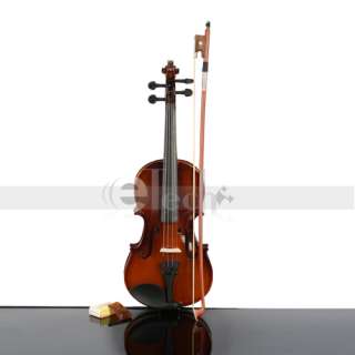 New Acoustic 1/4 Violin Natural Color with Case  