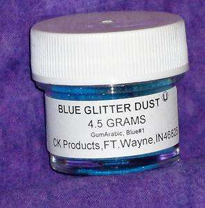 Bright Blue Glitter Dust, 4.5 G. Edible,Fondant/Gum Paste,Decorating 