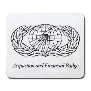  Acquisition and Financial Badge Mouse Pad