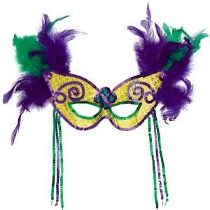   Lets Party By Amscan Mardi Gras   Feather Party Mask 