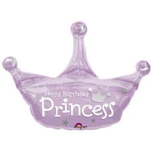    Happy Birthday Princess Crown 26 Mylar Balloon Toys & Games