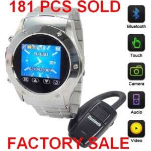 Watch Cell Phone Mobile Stainless FM Camera /4 W968  