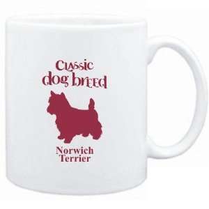 Mug White  Classic Dog Breed Norwich Terrier  Dogs  