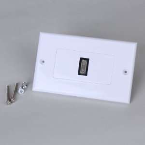  White HDMI Cable Wall Plate Electronics
