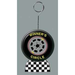    Racing Tire Photo And Balloon Holder   Pack of 6