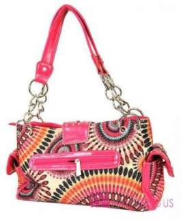 New Poppy Color BOHEMIAN FLORAL Western Belt Bag Purse Handbag Wallet 