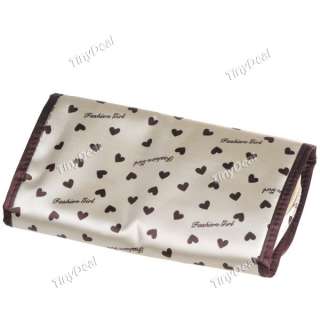   Bowknot Heart Folding Zipper Cosmetic Bag for Girls NBG 56968  