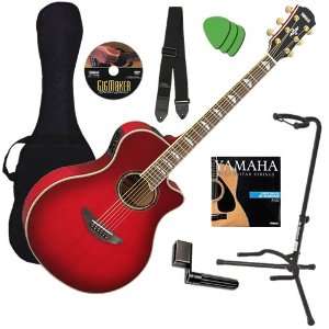  Yamaha APX1000 Red Burst Guitar BUNDLE w/ Gig Bag, Strap 