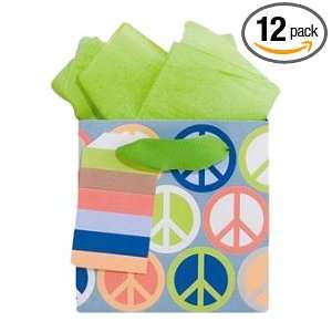  The Gift Wrap Company Peace Out Petite Square Gift Bag, 12 