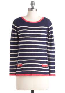   , Nautical, Blue, Pink, White, Stripes, Buttons, Pockets, Long Sleeve