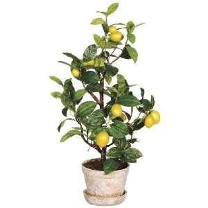   Spring Lemon Tree in Wood Pot Yellow   LTV024 YE Silk Artificial Tree
