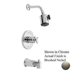  Barclay Cannes Brushed Nickel 1 Handle Tub & Shower Faucet 