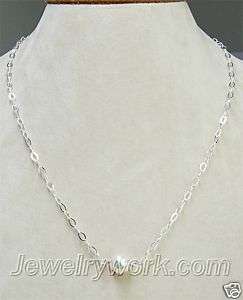 Sterling Silver AAA Luster Round Pearl Necklace  