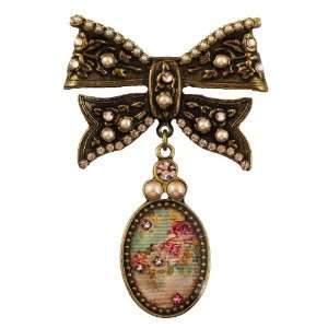  Charming Michal Negrin Brooch with Pendent Roses Bouquet 