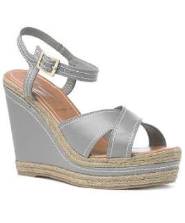 Grey (Grey) Rafia Detail Strappy Wedge  209181504  New Look