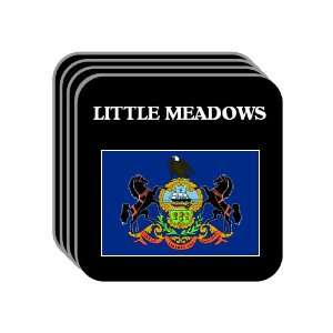  US State Flag   LITTLE MEADOWS, Pennsylvania (PA) Set of 4 
