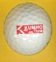 TIRE & RUBBER Co logo golf ball KUMHO TIRES   KOREA  