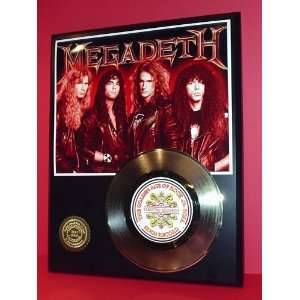  Megadeth 24kt Gold Record LTD Edition Display ***FREE 