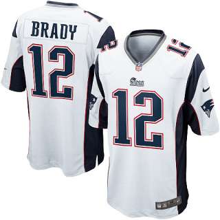 Mens Nike New England Patriots Tom Brady Game White Jersey    
