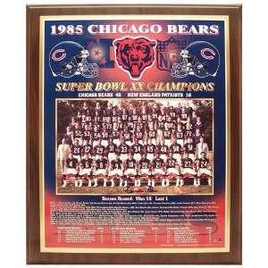NFL Bears 85/86 Super Bowl #20 Plaque 
