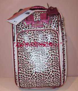   BRICKEN Travel Roller Carry On Luggage Suitcase Bag Pink Black Leopard