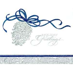  Silver Pinecone Holiday Cards