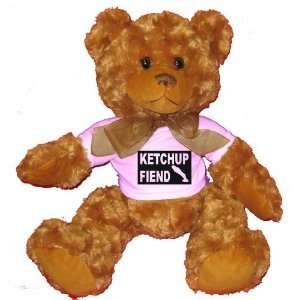  KETCHUP FIEND Plush Teddy Bear with WHITE T Shirt Toys 