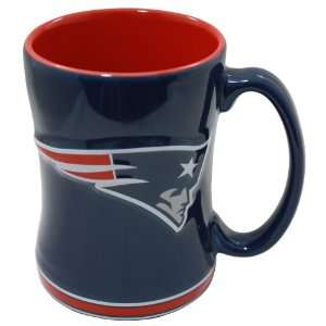  New England Patriots 15 Ounce Sculpted Logo Relief Coffee 