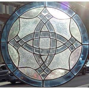  Stained Glass Window Panel 12x12 Round {9038 t}