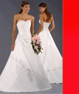 Stock White Bridal Wedding Evening dress SZ6 8 10 12 16  