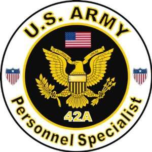   Army MOS 42A Personnel Specialist Decal Sticker 3.8 