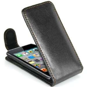  Black Flip Leather Case for Apple iPod Touch 4th GEN 