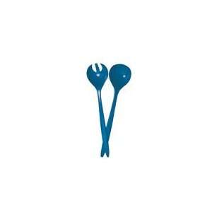   Le Cadeaux Blue Fork and Spoon Salad Serving Set Patio, Lawn & Garden