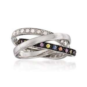   Multicolored Sapphire, .50ct t.w. Diamond Rolling Ring Jewelry