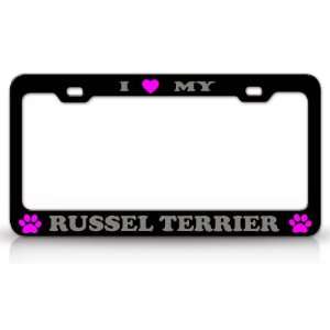  I LOVE MY RUSSEL TERRIER Dog Pet Animal High Quality STEEL 