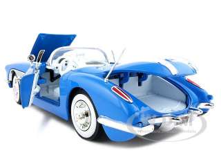   model of 1958 Chevrolet Corvette Blue die cast car model by Motormax