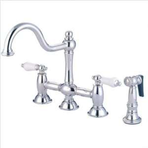 Elements of Design ES379 Kitchen Faucet with Porcelain Lever Handles 