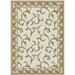   Collection Scroll Ivory Runner 2 x 73 Area Rug